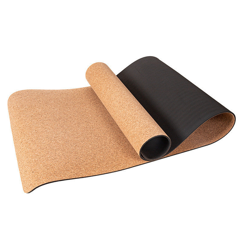 TPE Cork Yoga Mat Tasteless Non-slip Beginner Yoga Gym Mat Thicken